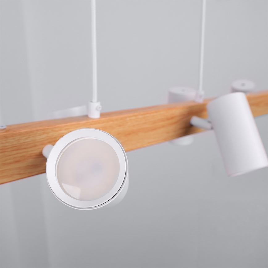 Brilagi - Cable-suspended chandelier SELE 6xGU10/30W/230V white/oak decor
