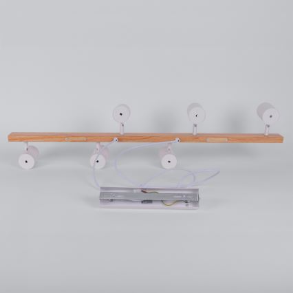 Brilagi - Cable-suspended chandelier SELE 6xGU10/30W/230V white/oak decor