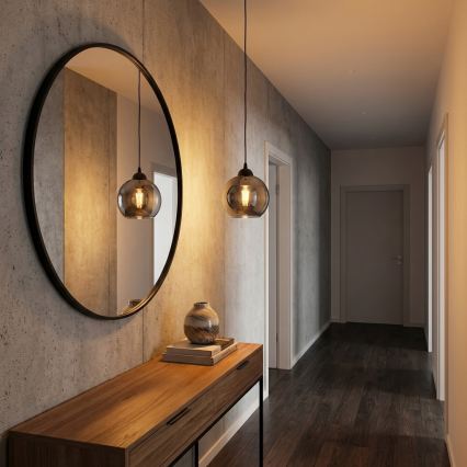 Brilagi - Cable-suspended pendant light 1xE27/60W/230V black/smoke gray