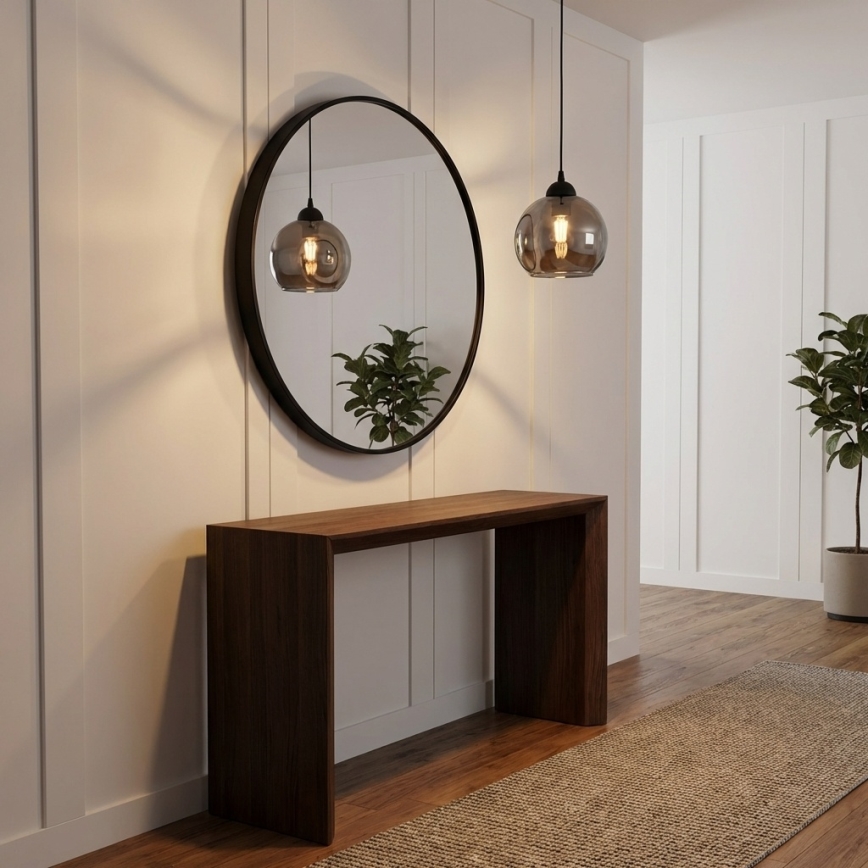 Brilagi - Cable-suspended pendant light 1xE27/60W/230V black/smoke gray