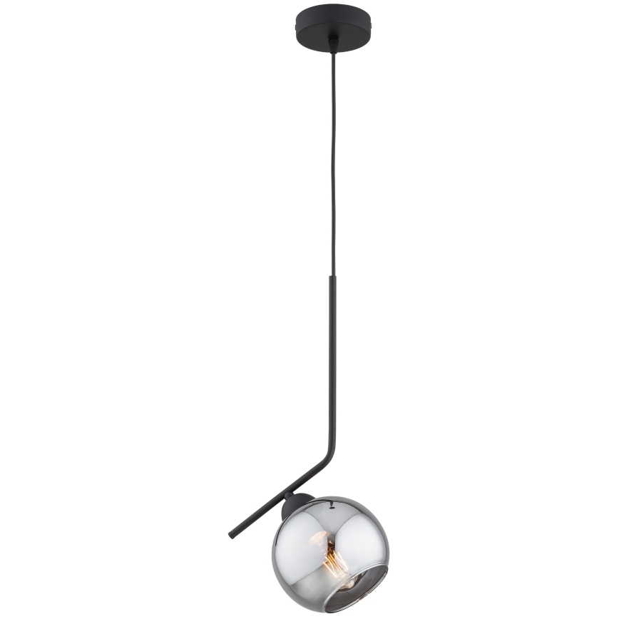 Brilagi - Cable-suspended pendant light 1xE27/60W/230V black/smoked grey