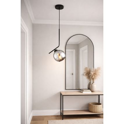 Brilagi - Cable-suspended pendant light 1xE27/60W/230V black/smoked grey