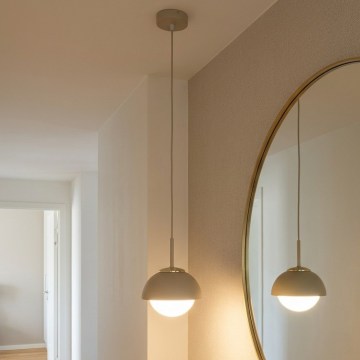 Brilagi - Cable-suspended pendant light COSMO 1xE27/60W/230V dia. 18 cm beige/gold