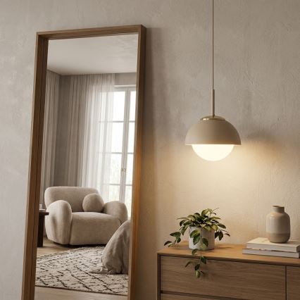 Brilagi - Cable-suspended pendant light COSMO 1xE27/60W/230V dia. 18 cm beige/gold