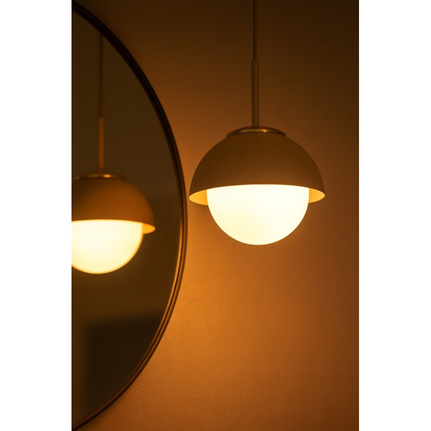 Brilagi - Cable-suspended pendant light COSMO 1xE27/60W/230V dia. 18 cm beige/gold