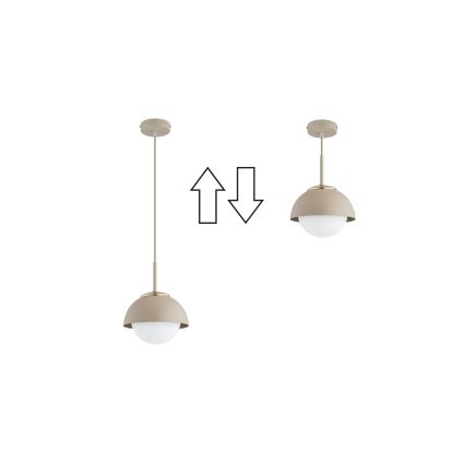 Brilagi - Cable-suspended pendant light COSMO 1xE27/60W/230V dia. 18 cm beige/gold