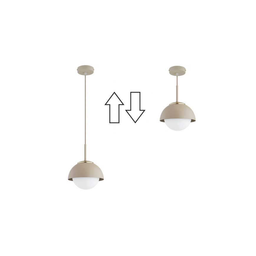 Brilagi - Cable-suspended pendant light COSMO 1xE27/60W/230V dia. 18 cm beige/gold