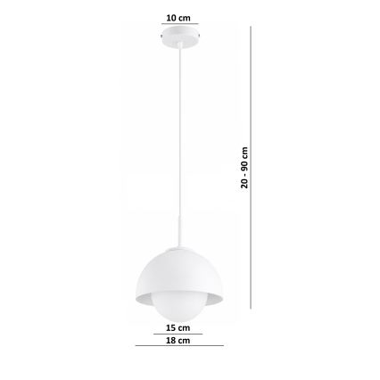 BRILAGI - Cable-suspended pendant light COSMO 1xE27/60W/230V Ø 18 cm white