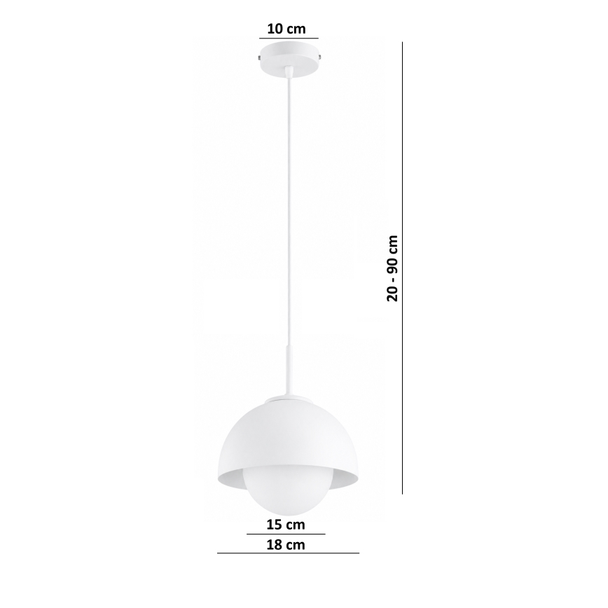 BRILAGI - Cable-suspended pendant light COSMO 1xE27/60W/230V Ø 18 cm white