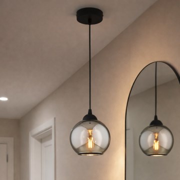 Brilagi - Cable-suspended pendant light DIOR 1xE27/60W/230V black/smoke gray