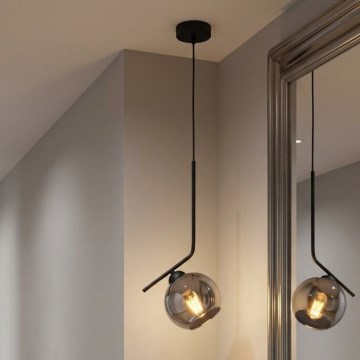 Brilagi - Cable-suspended pendant light DIOR 1xE27/60W/230V black/smoked grey