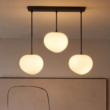 BRILAGI - Cable-suspended pendant light PEBBLES 3xE27/40W/230V black