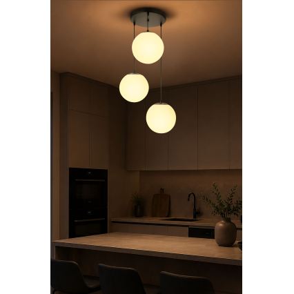 BRILAGI - Cable-suspended pendant light POLOS 3xE27/40W/230V Ø 42 cm black
