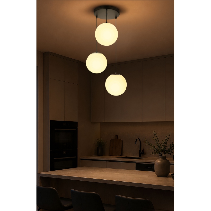 BRILAGI - Cable-suspended pendant light POLOS 3xE27/40W/230V Ø 42 cm black
