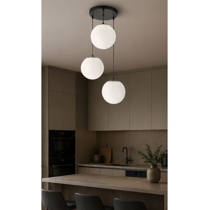 BRILAGI - Cable-suspended pendant light POLOS 3xE27/40W/230V Ø 42 cm black