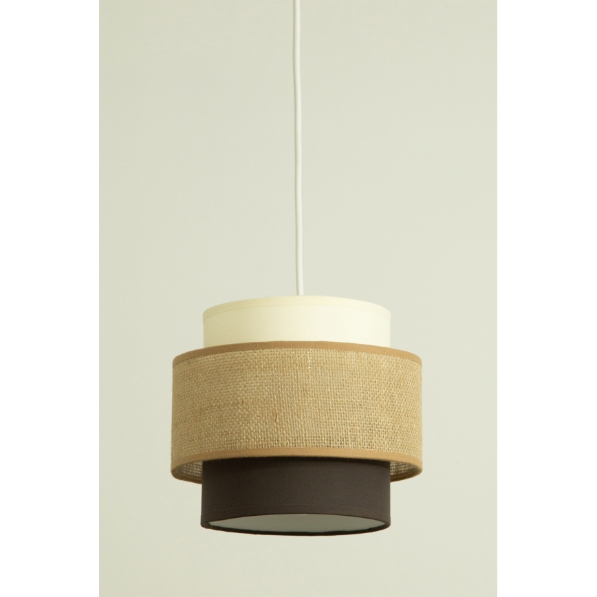 Brilagi - Cable-suspended pendant light RESNA 3xE27/60W/230V Ø 45 cm beige/black