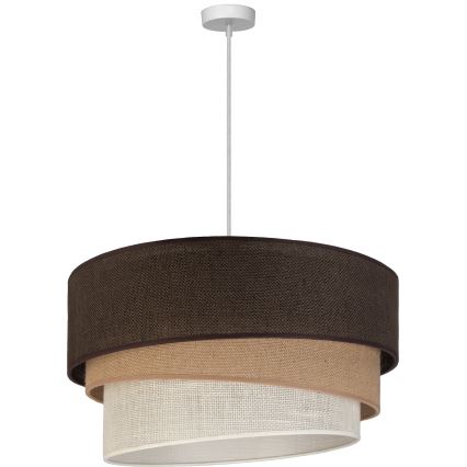 Brilagi - Cable-suspended pendant light TRIO 3xE27/60W/230V Ø 60 cm brown/beige/white