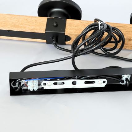 Brilagi - Cable-suspended pendant light VISTA 4xE27/60W/230V oak