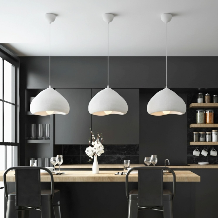 Brilagi - Cable-suspended pendant light WABI SABI 1xE27/40W/230V Ø 32 cm white