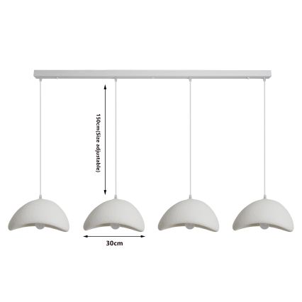 BRILAGI - Cable-suspended pendant light WABI SABI 4xE27/60W/230V white