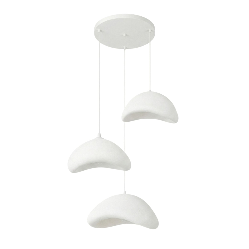 Brilagi - Cable-suspended pendant LUNA 3xE27/40W/230V Ø 82 cm white