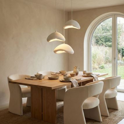 Brilagi - Cable-suspended pendant LUNA 3xE27/40W/230V Ø 82 cm white