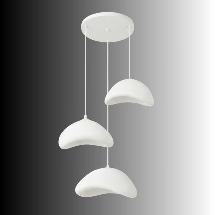 Brilagi - Cable-suspended pendant LUNA 3xE27/40W/230V Ø 82 cm white