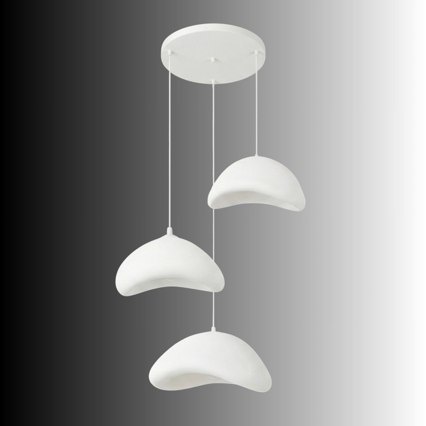 Brilagi - Cable-suspended pendant LUNA 3xE27/40W/230V Ø 82 cm white