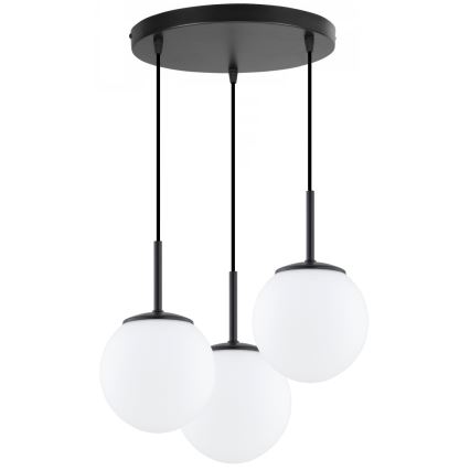 BRILAGI - Cable-suspended pendant MILO 3xE27/60W/230V black