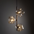 Brilagi - Cable-suspended pendant VULCANO 3xG9/8W/230V bronze/smoky beige