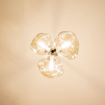 BRILAGI - Cable-suspended pendant VULCANO 3xG9/8W/230V bronze/smoky beige