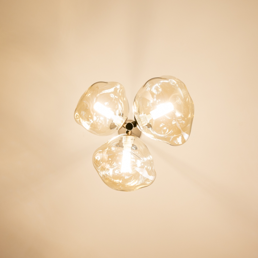 BRILAGI - Cable-suspended pendant VULCANO 3xG9/8W/230V bronze/smoky beige