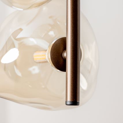 BRILAGI - Cable-suspended pendant VULCANO 3xG9/8W/230V bronze/smoky beige