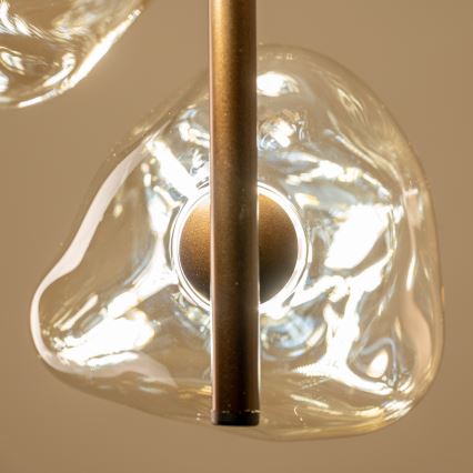 BRILAGI - Cable-suspended pendant VULCANO 3xG9/8W/230V bronze/smoky beige