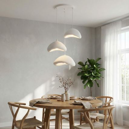 Brilagi - Cable-suspended pendant WABI SABI 3xE27/40W/230V Ø 82 cm white