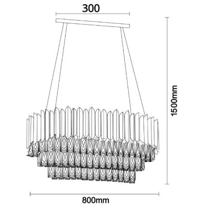 Brilagi - CARLOS Cable-Hung Chandelier 10xE14/40W/230V