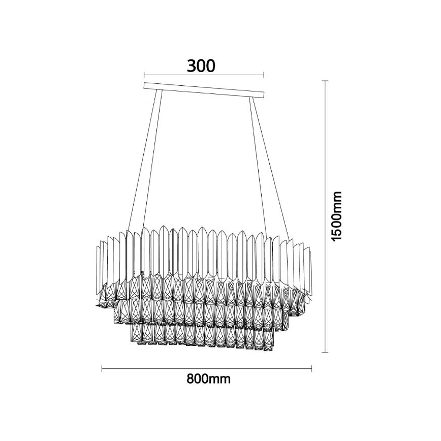Brilagi - CARLOS Cable-Hung Chandelier 10xE14/40W/230V