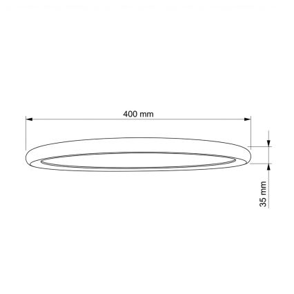 Brilagi - CARLOS LED Ceiling Light 24W/230V, Ø 40 cm, White