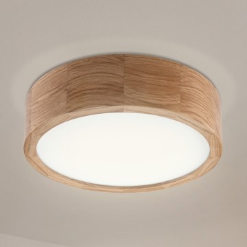 Brilagi - CARVALHO LED Ceiling Light 20W/230V, Oak, Ø 27.5 cm