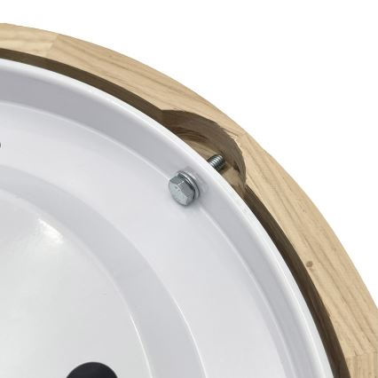 Brilagi - CARVALHO LED Ceiling Light 20W/230V, Oak, Ø 27.5 cm