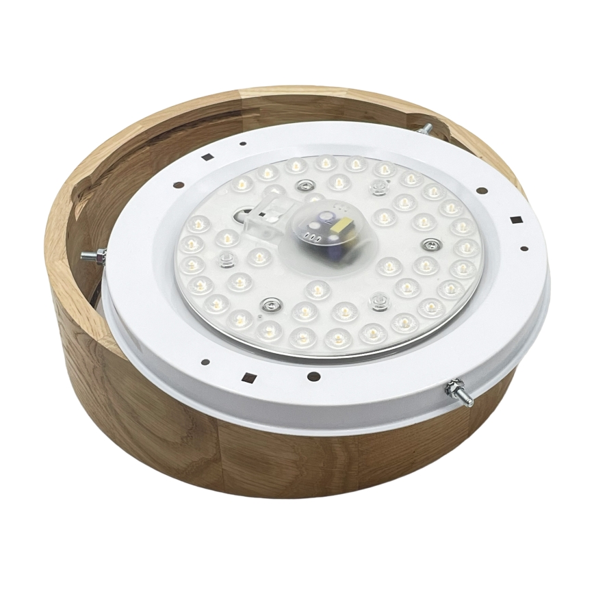 Brilagi - CARVALHO LED Ceiling Light 20W/230V, Oak, Ø 27.5 cm