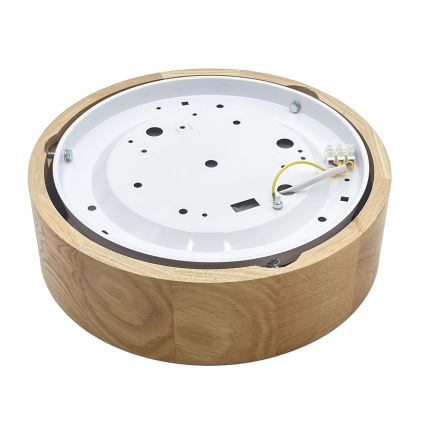 Brilagi - CARVALHO LED Ceiling Light 20W/230V, Oak, Ø 27.5 cm