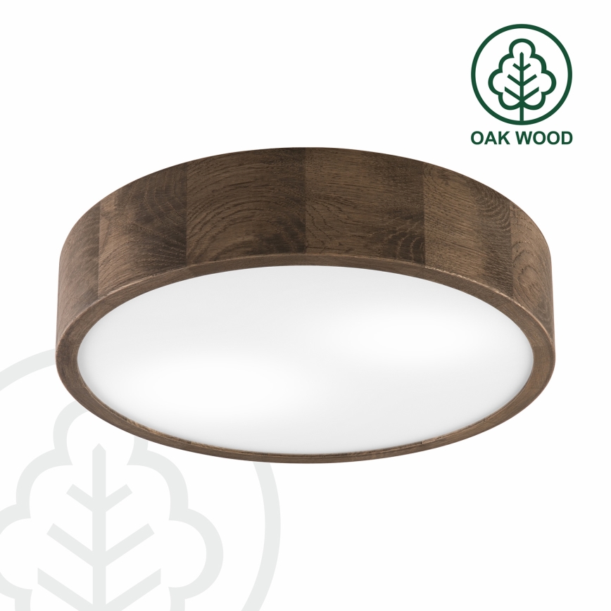 BRILAGI - CARVALHO LED Ceiling Light 2xE27/15W/230V Oak-Walnut Ø 37 cm