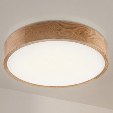 Brilagi - CARVALHO LED Ceiling Light, 36W/230V, Oak, Ø 47.5 cm