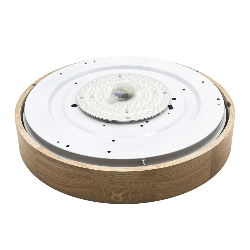 Brilagi - CARVALHO LED Ceiling Light, 36W/230V, Oak, Ø 47.5 cm
