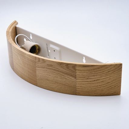 Brilagi - CARVALHO LED RGBW Dimmable Wall Light 1x E27/15W/230V 2700–6500K Wi-Fi Oak