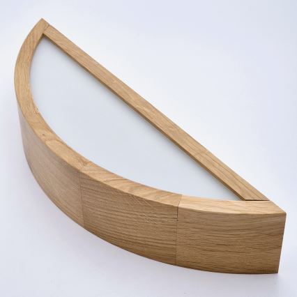 Brilagi - CARVALHO LED RGBW Dimmable Wall Light 1x E27/15W/230V 2700–6500K Wi-Fi Oak