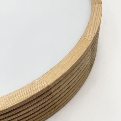 Brilagi - CARVALHO MODERN LED Cable Pendant 2xE27/60W/230V Oak Ø 37.5 cm