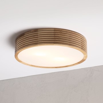 Brilagi - CARVALHO MODERN LED Ceiling Light 2xE27/60W/230V, Ø 37.5 cm, Oak