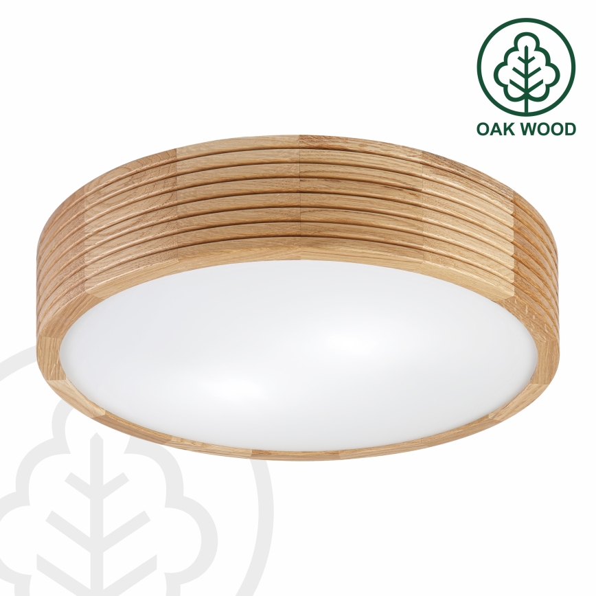 Brilagi - CARVALHO MODERN LED Ceiling Light 2xE27/60W/230V, Ø 37.5 cm, Oak